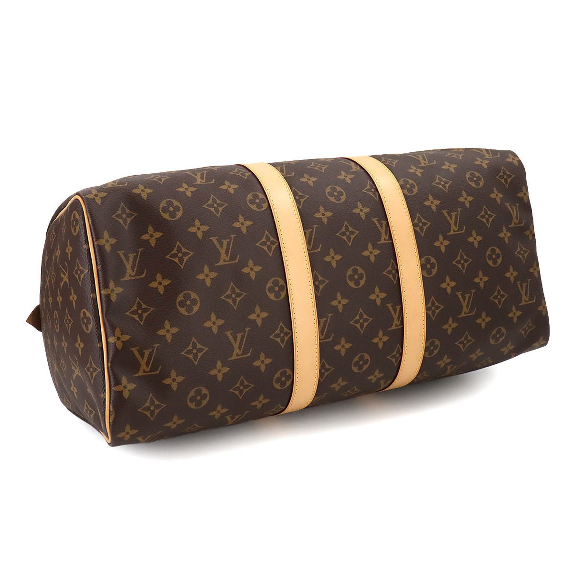 Louis Vuitton Monogram Keepall 45 Boston Bag Brown M41428