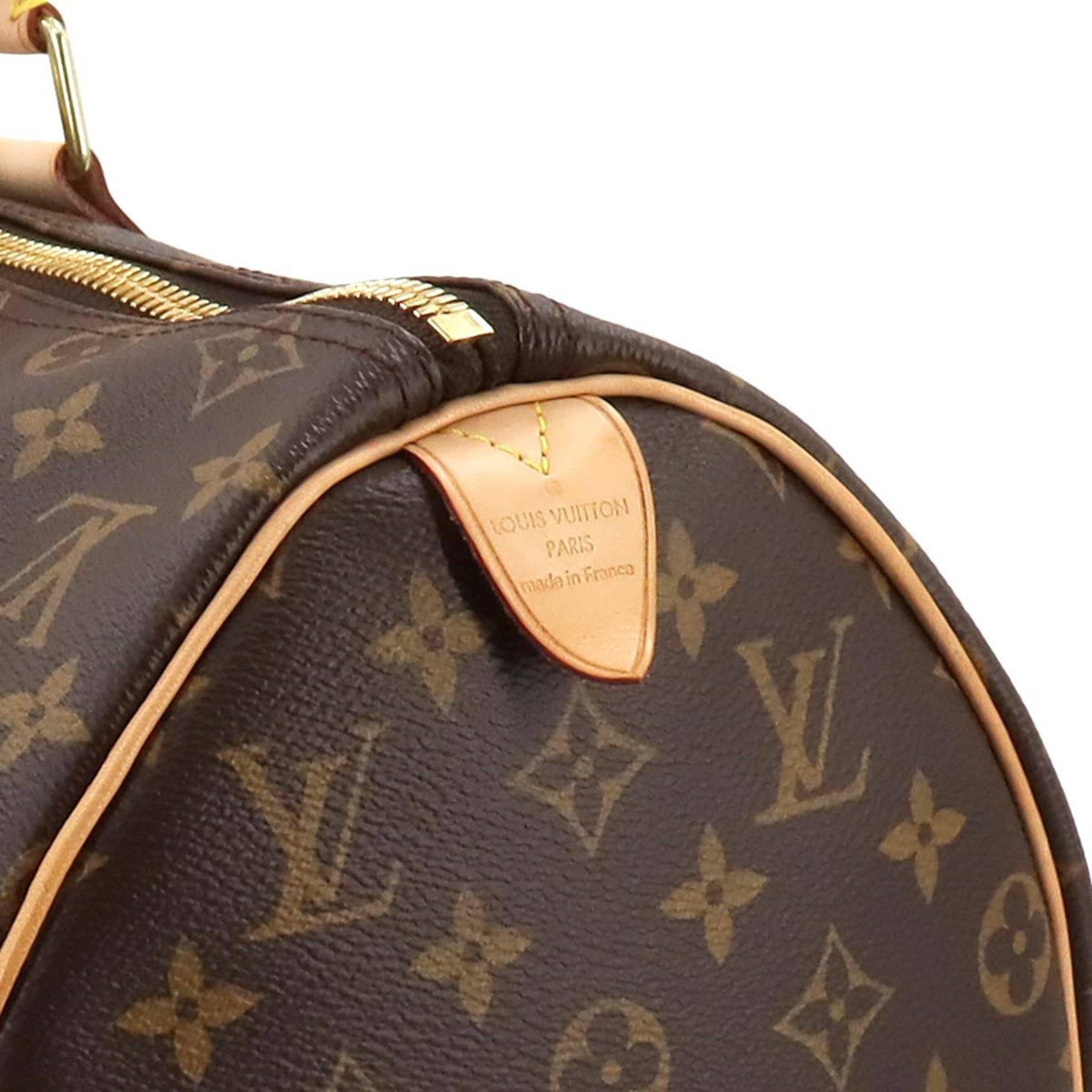 Louis Vuitton Monogram Keepall 45 Boston Bag Brown M41428