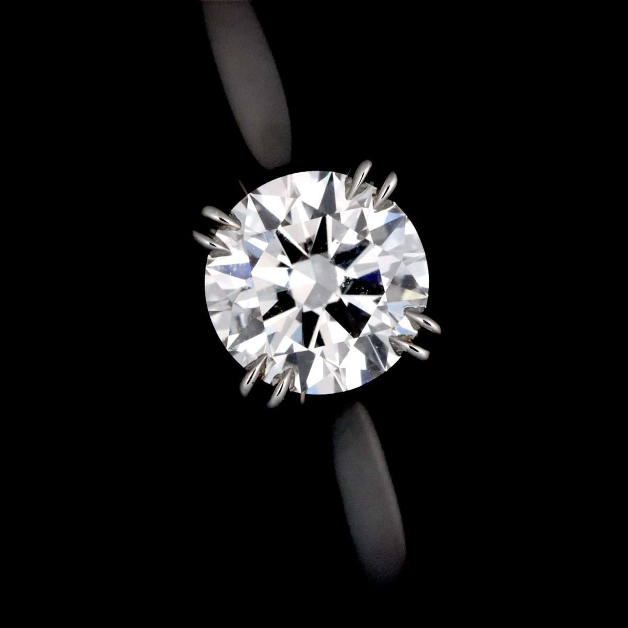 Harry Winston HARRY WINSTON Round Solitaire Diamond 0.51ct D VS2 3EX Ring Pt Platinum