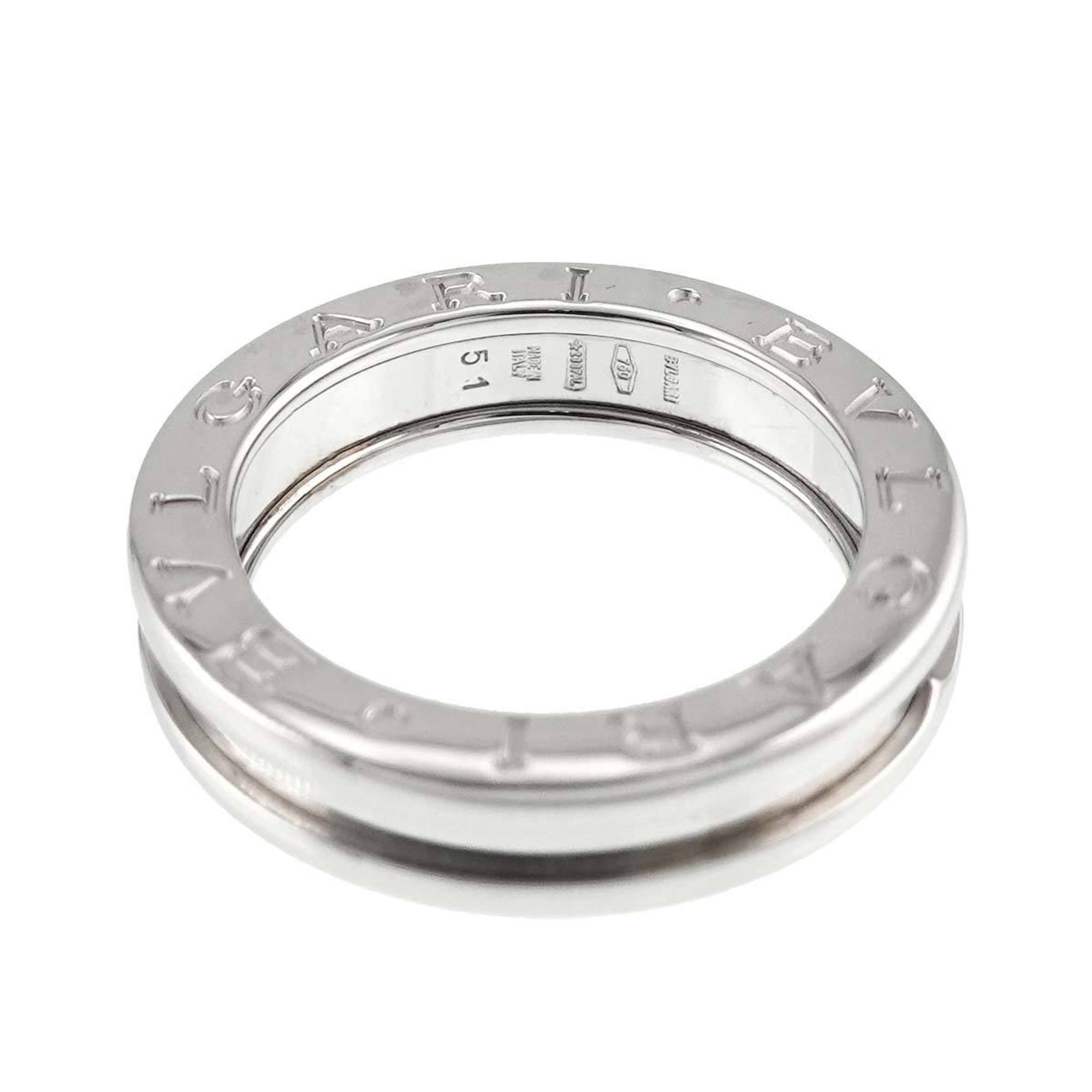 BVLGARI B-ZERO1 1 Band #51 Ring K18 WG White Gold 750