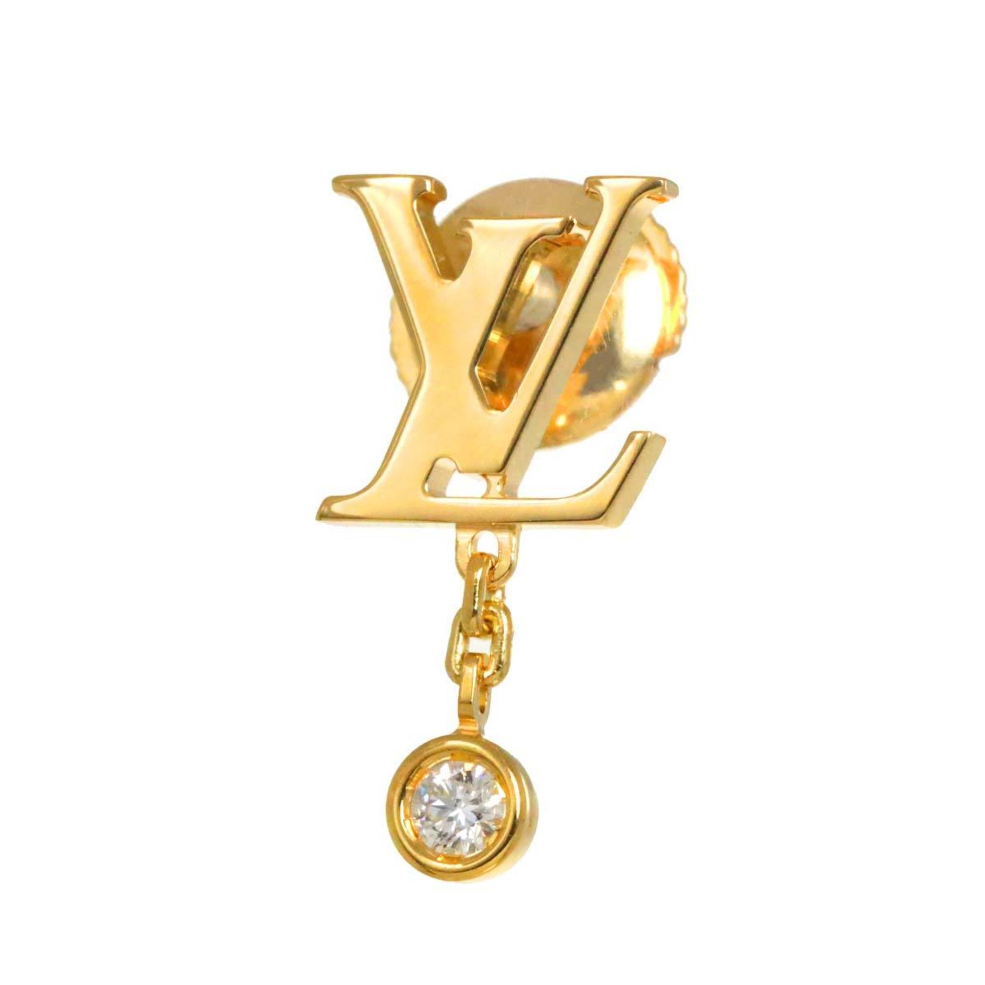 Louis Vuitton Idylle Blossom Diamond Earrings K18 YG Yellow Gold 750 One Ear Only Pierced