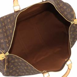 Louis Vuitton Monogram Keepall 60 Boston Bag Brown M41422 Gold Hardware