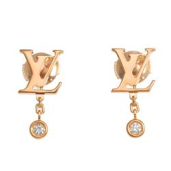 Louis Vuitton Puce Idylle Blossom Diamond Earrings K18 PG 750 Pierced