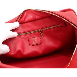 LOEWE Amazona 36 Handbag Leather Red 352.79YA22 Gold Hardware