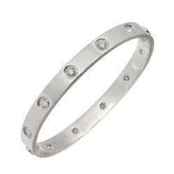 Cartier Love Bracelet Full Diamond #16 K18 WG White Gold 750 Bangle