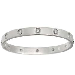 Cartier Love Bracelet Full Diamond #16 K18 WG White Gold 750 Bangle