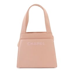 CHANEL Handbag Leather Pink Silver Hardware Hand Bag