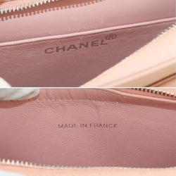 CHANEL Handbag Leather Pink Silver Hardware Hand Bag