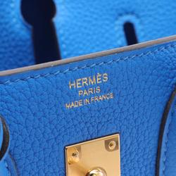 Hermes HERMES Birkin 25 Handbag Bag Togo Women's Blue