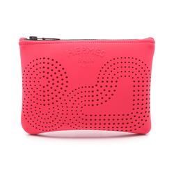 Hermes Neoban PM Zen Au Soleil Rose Anglia Pouch Bag Neoprene Women's Red