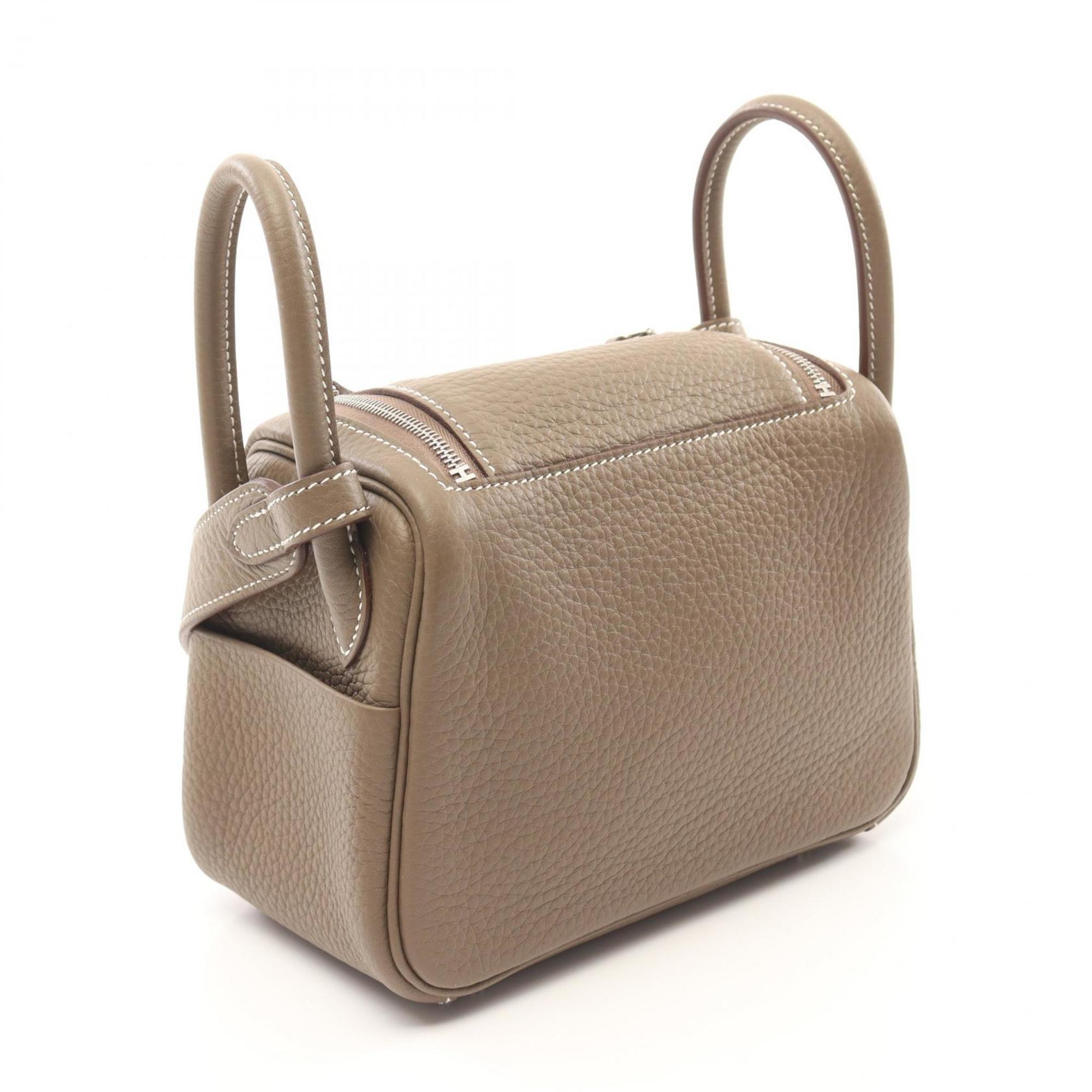 Hermes Lindy Shoulder Bag, Taurillon Clemence, Women's, Brown