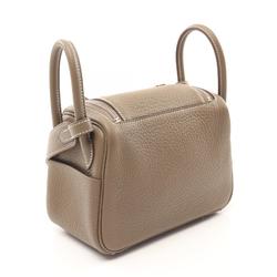 Hermes Lindy Shoulder Bag, Taurillon Clemence, Women's, Brown