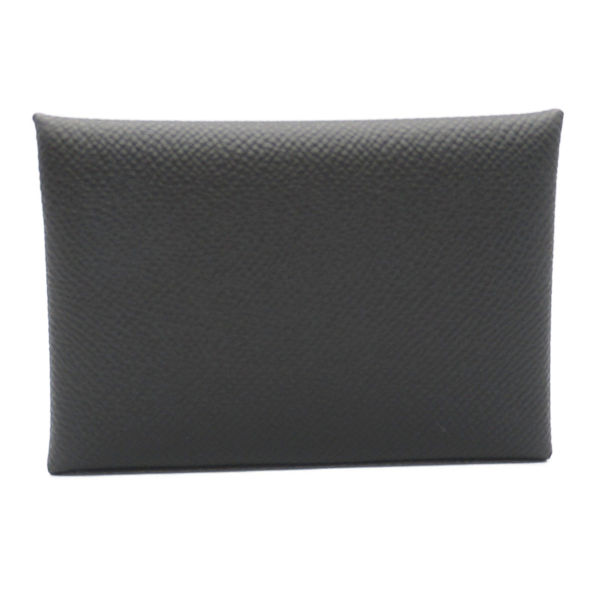 Hermes HERMES Calvi Duo Business Card Holder/Card Case Leather Epsom Men's Women's Black