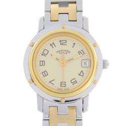 Hermes Clipper Watch Stainless Steel Ladies Ivory CL4.220