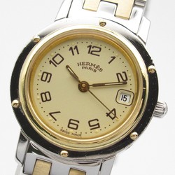 Hermes Clipper Watch Stainless Steel Ladies Ivory CL4.220