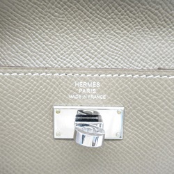 Hermes Kelly Pocket Compact Bi-fold Wallet Leather Epsom Women's Grey 079001CK