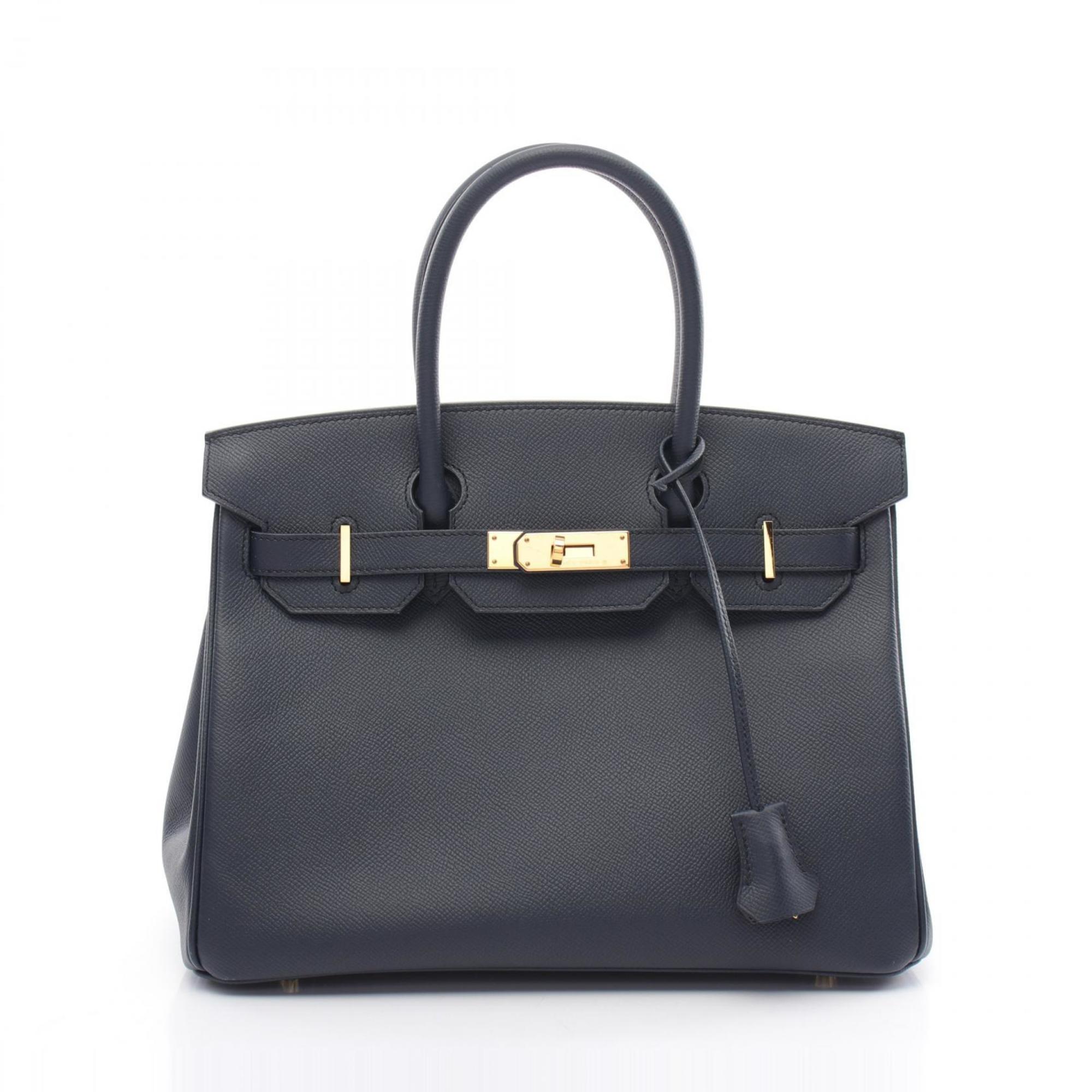 Hermes HERMES Birkin 30 Handbag Bag Epsom Leather Women's Navy