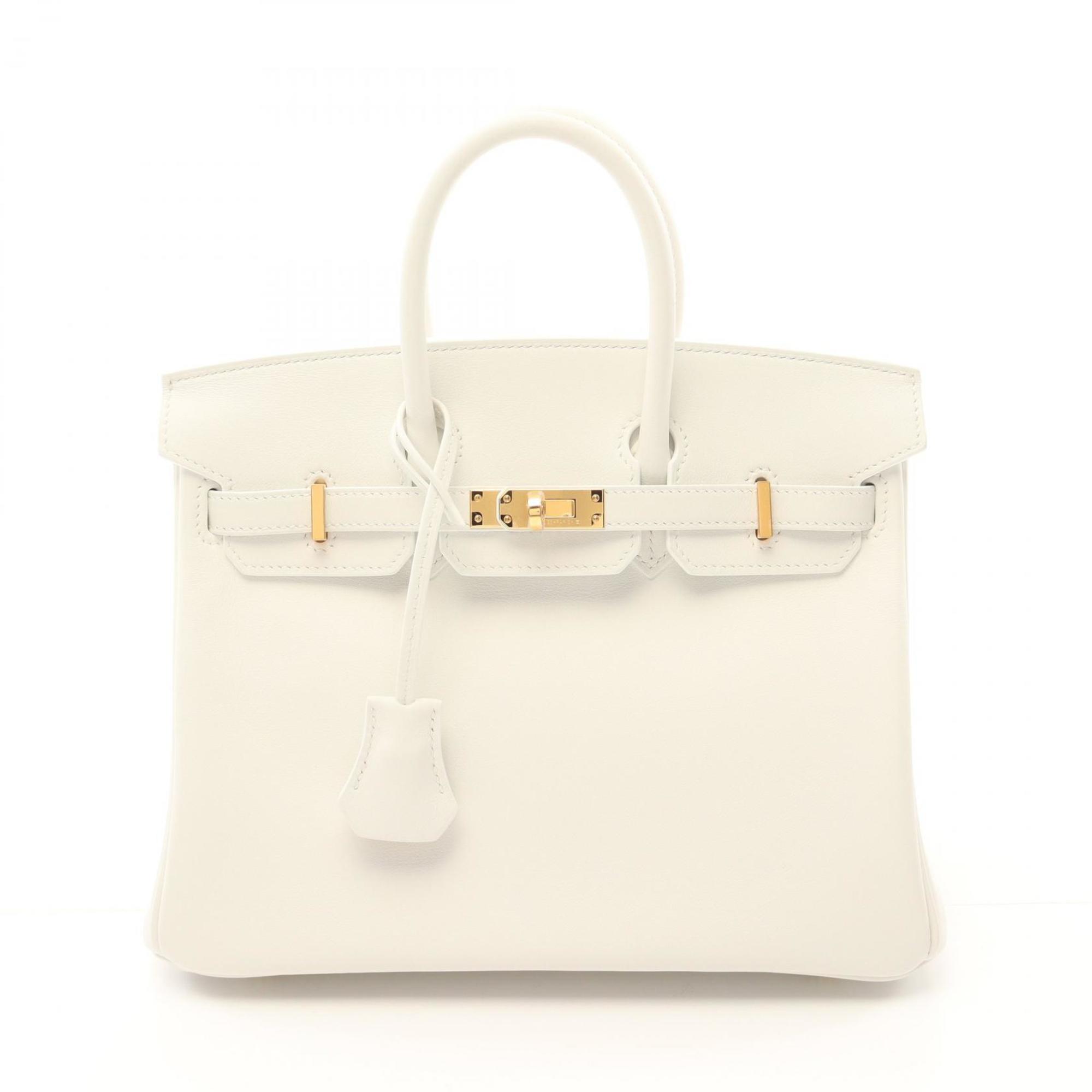 Hermes HERMES Birkin 25 Handbag Bag Swift Leather Women's White