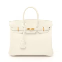 Hermes HERMES Birkin 25 Handbag Bag Swift Leather Women's White