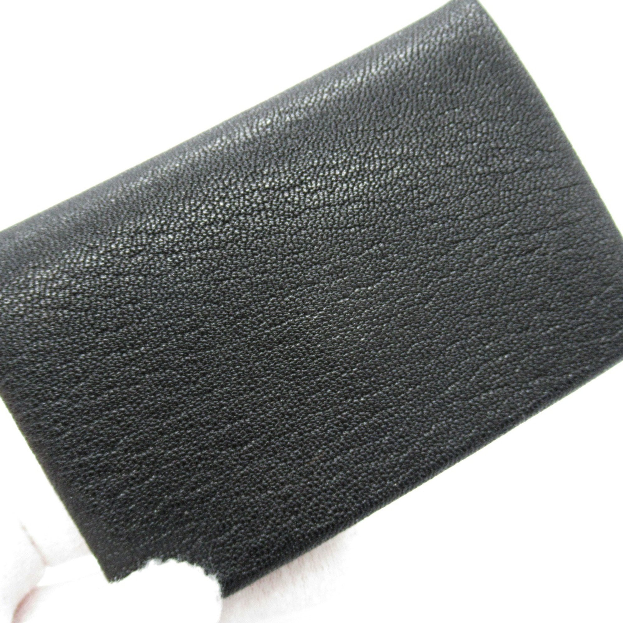 Hermes HERMES Calvi Duo Business Card Holder/Card Case Leather Chevre Men's Women's Black