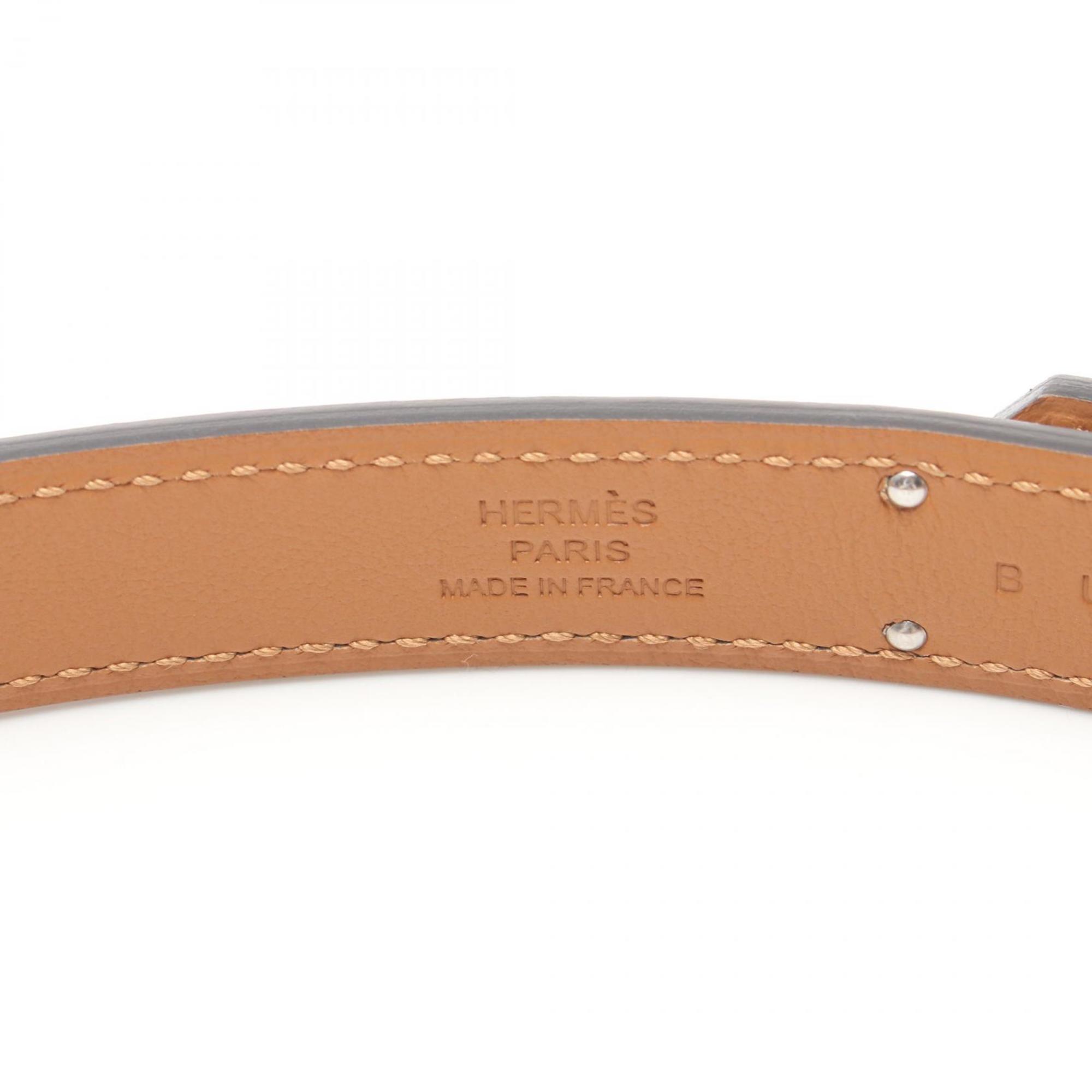 Hermes HERMES Kelly Belt Clothing Epsom Leather Women's Blue