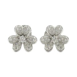 Van Cleef & Arpels Frivole Diamond Earrings, K18WG (White Gold), Diamond, Women's, Clear