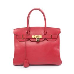 Hermes HERMES Birkin 30 Handbag Bag Cushvel Ladies Red