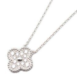 Van Cleef & Arpels Alhambra Necklace K18WG (White Gold) Diamond Ladies Clear VCAR6100