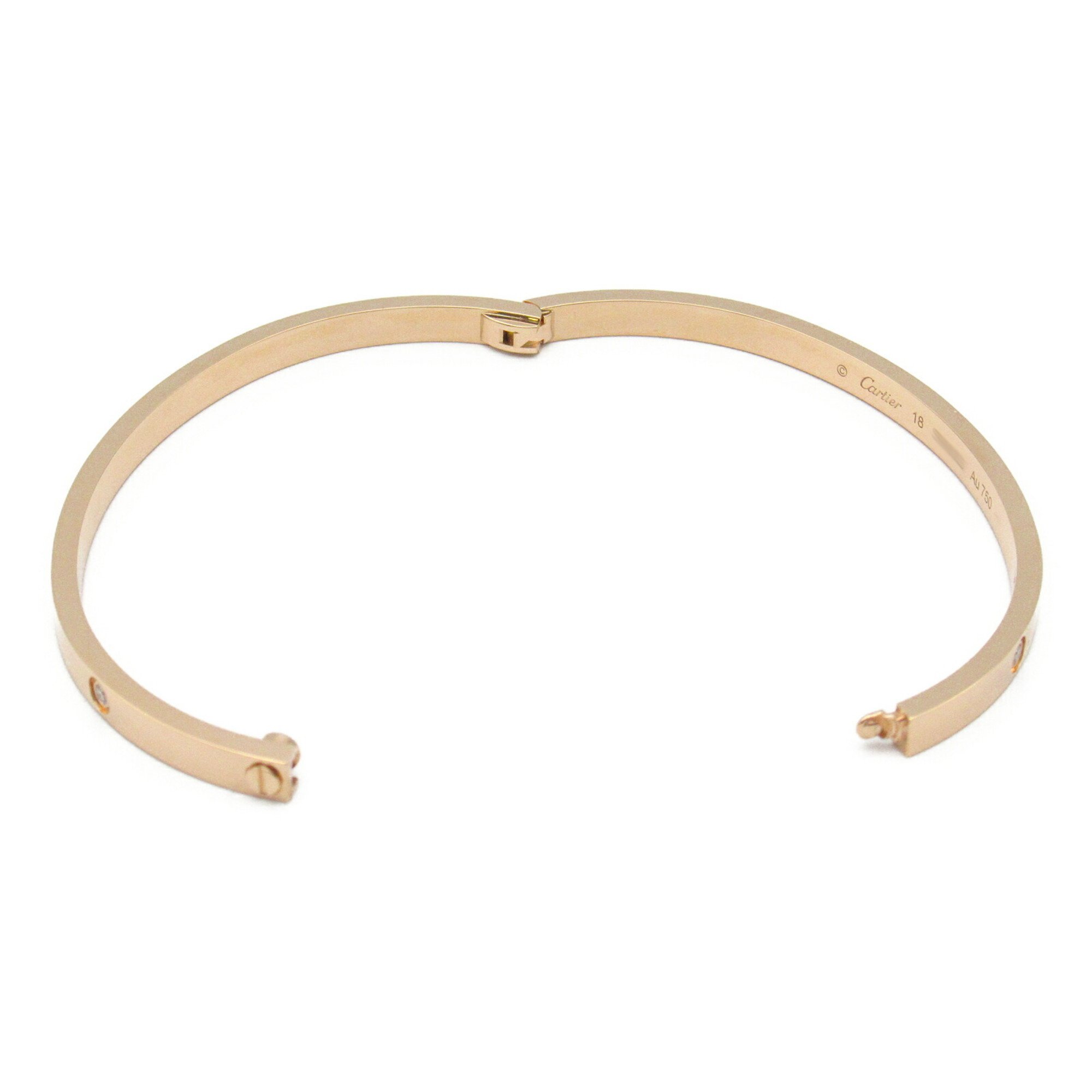 Cartier Love Bracelet Small 6P Diamond K18PG (Pink Gold) Ladies Clear