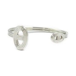 Hermes HERMES Chaine d'Ancre Bangle Silver 925 Women's