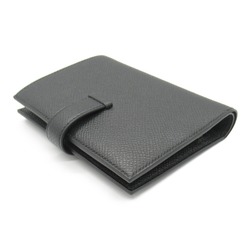 Hermes HERMES Bearn Compact Black Bi-fold Wallet Leather Epsom Women's