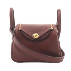 Hermes Lindy Shoulder Bag, Swift Leather, Women's, Bordeaux