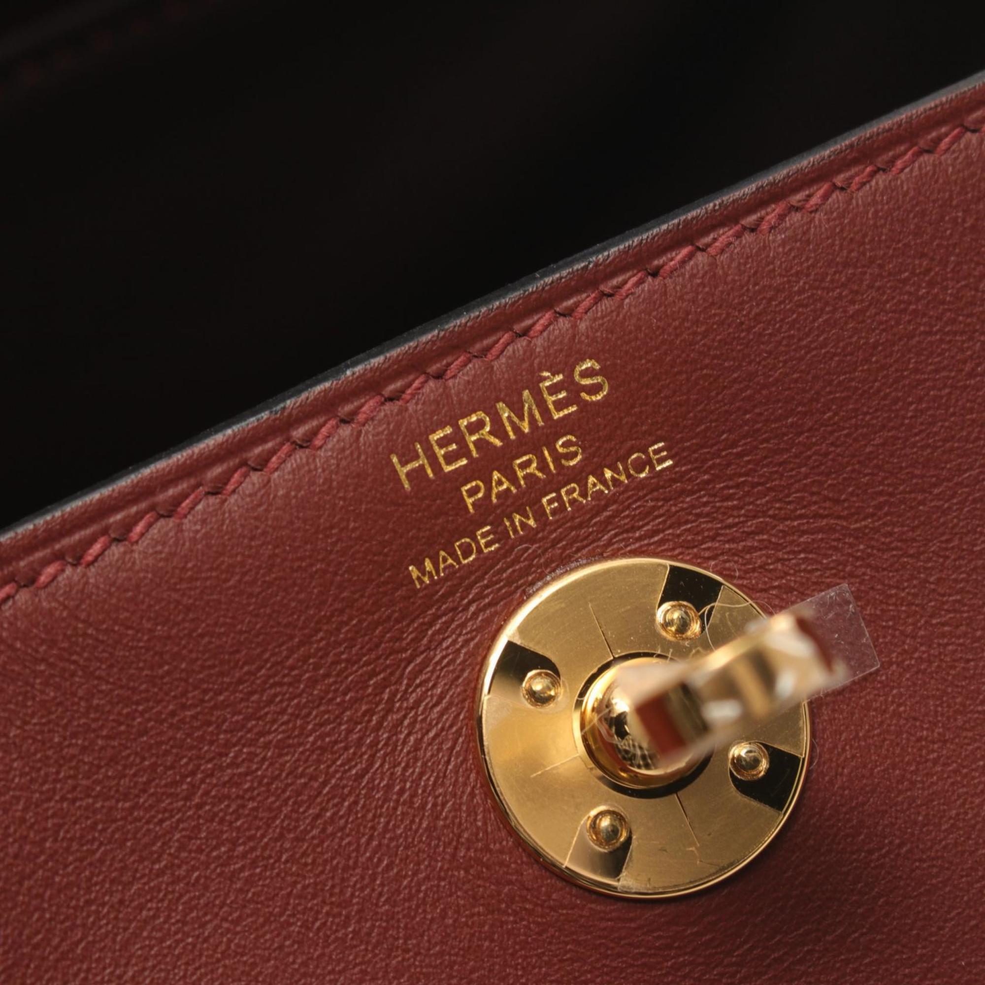 Hermes Lindy Shoulder Bag, Swift Leather, Women's, Bordeaux