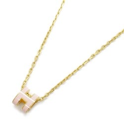 Hermes HERMES Pop H Necklace GP (Gold Plated) Women's Pink Gold