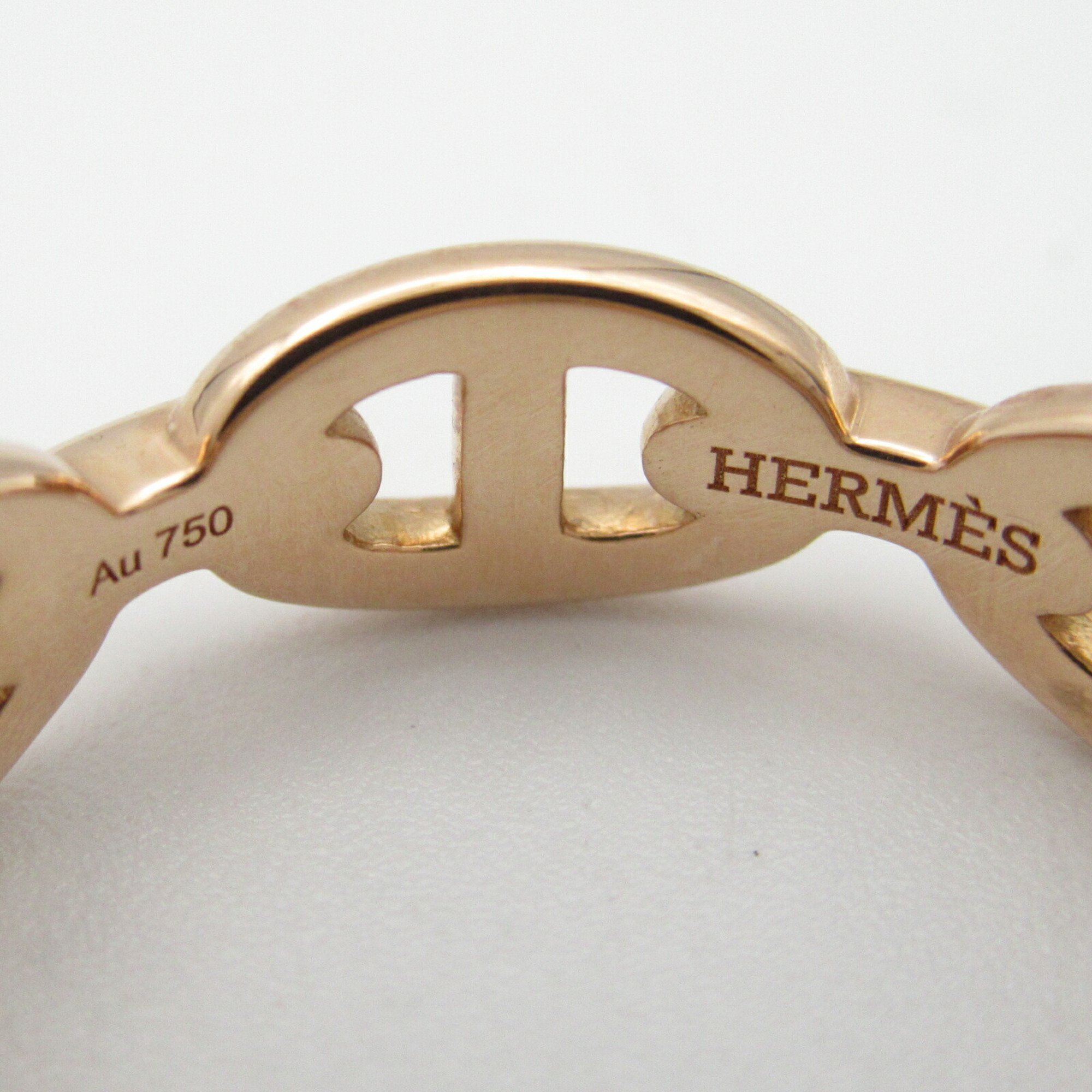 Hermes HERMES Chaine d'Ancre Anchaîne Ring K18PG (pink gold) Women's Rose Gold