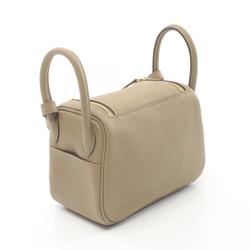 Hermes Lindy Shoulder Bag, Taurillon Clemence, Women's, Beige