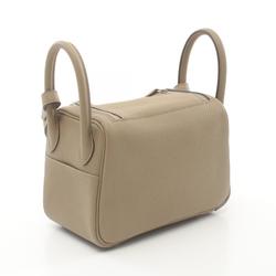 Hermes Lindy Shoulder Bag, Taurillon Clemence, Women's, Beige