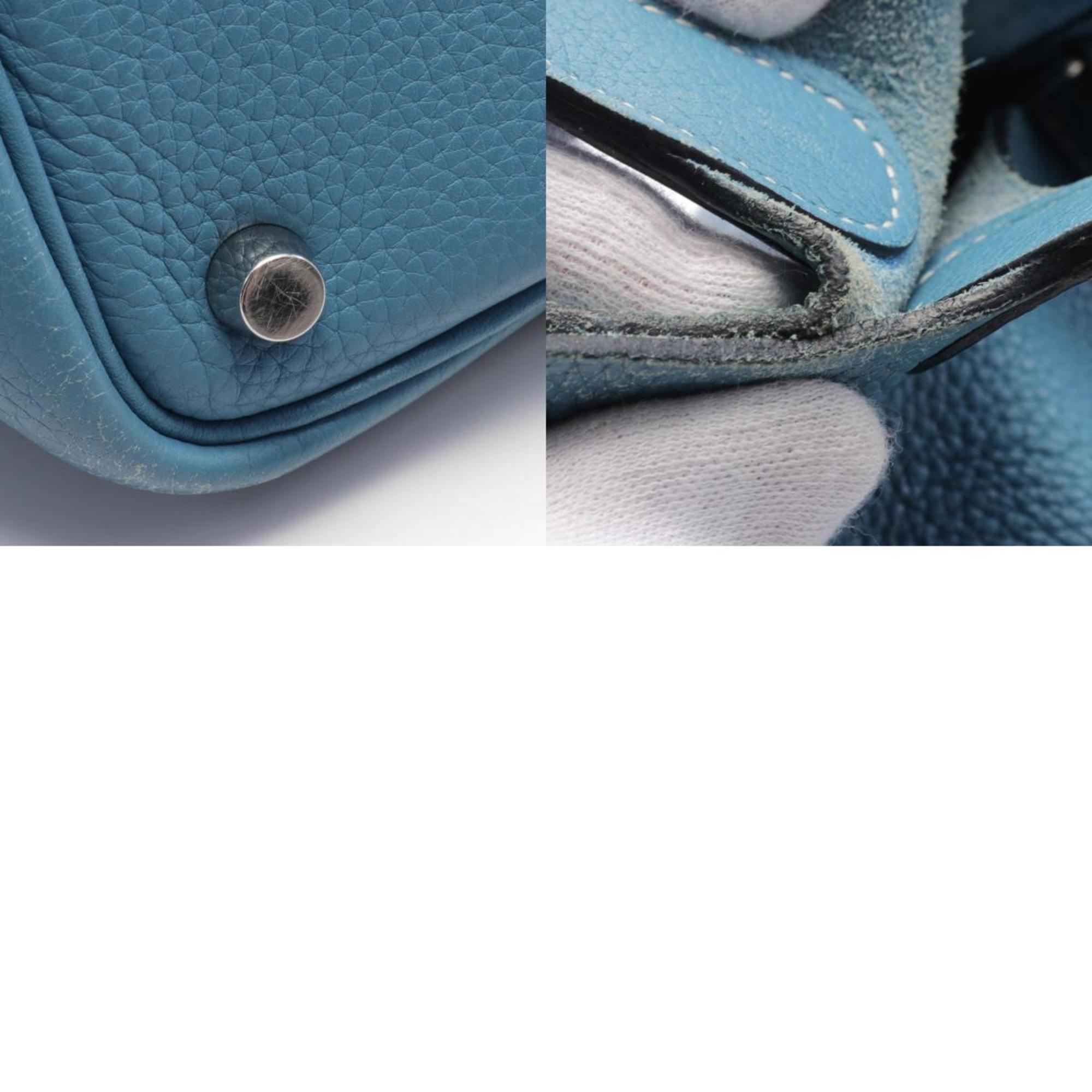 Hermes HERMES Picotin Lock PM Handbag Bag Taurillon Clemence Women's Blue