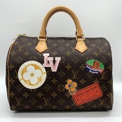 LOUIS VUITTON Louis Vuitton Bandouliere 30 My LV World Tour Label Handbag Monogram Canvas Brown Women's