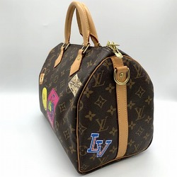 LOUIS VUITTON Louis Vuitton Bandouliere 30 My LV World Tour Label Handbag Monogram Canvas Brown Women's