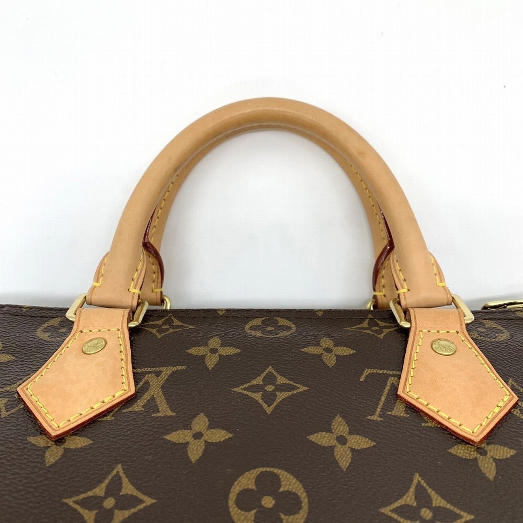 LOUIS VUITTON Louis Vuitton Bandouliere 30 My LV World Tour Label Handbag Monogram Canvas Brown Women's