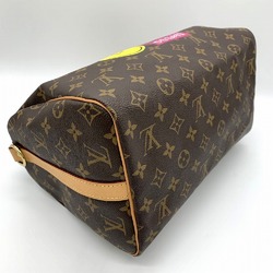 LOUIS VUITTON Louis Vuitton Bandouliere 30 My LV World Tour Label Handbag Monogram Canvas Brown Women's