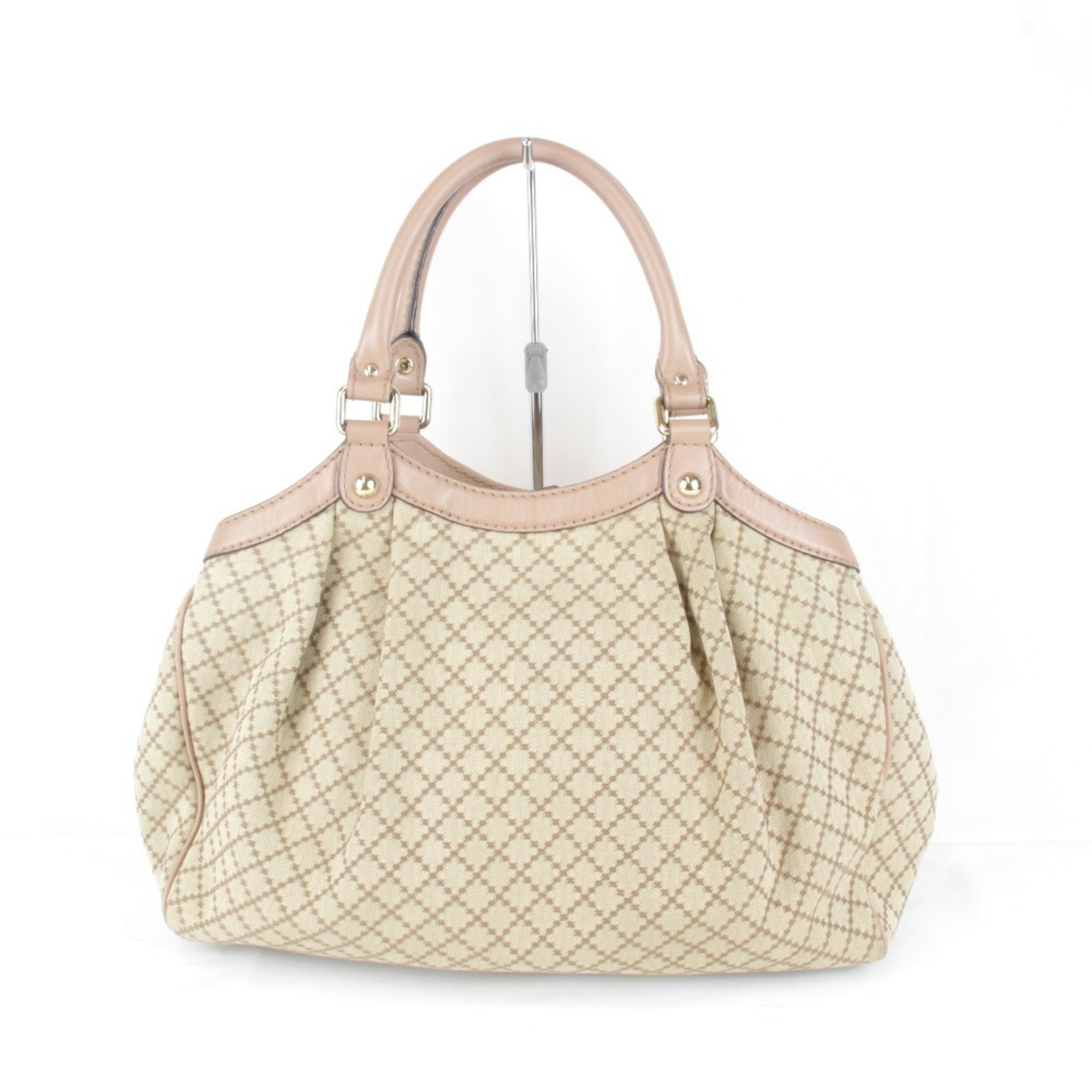 GUCCI 211944 486628 Handbag Canvas Beige Women's