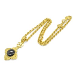 CHANEL Necklace GP (Gold Plated) Women's Gold Black