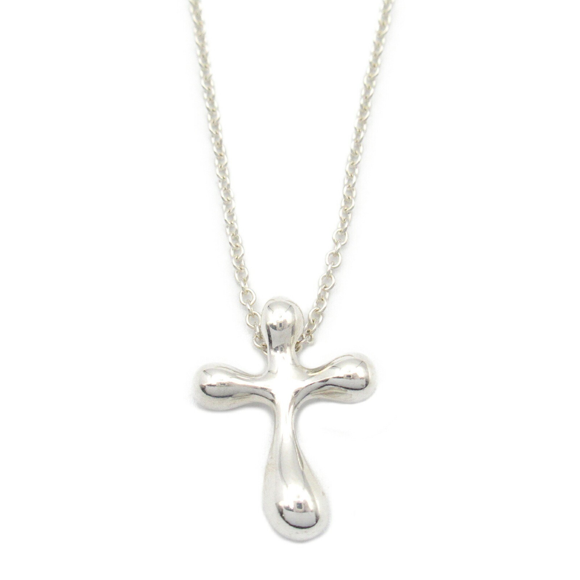 Tiffany & Co. Cross Necklace, Silver 925, Women's,