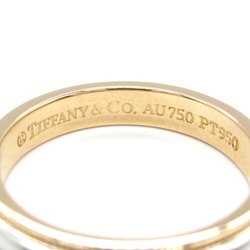 Tiffany & Co. Together Milgrain Ring, Pt950 Platinum, K18PG (Pink Gold), Men's, Women's, Silver