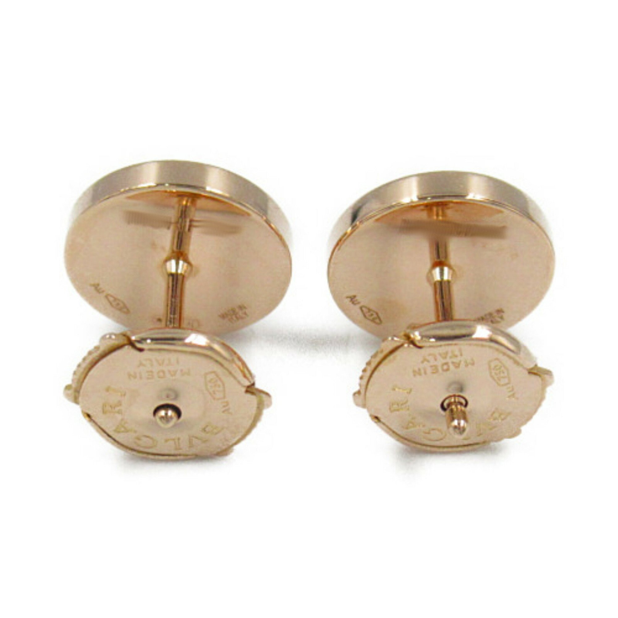 BVLGARI Carnelian Earrings K18PG (Pink Gold) Women's Red