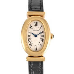 Cartier W1514857 Baignoire B Plan Watch Quartz White Dial Guilloche Ladies