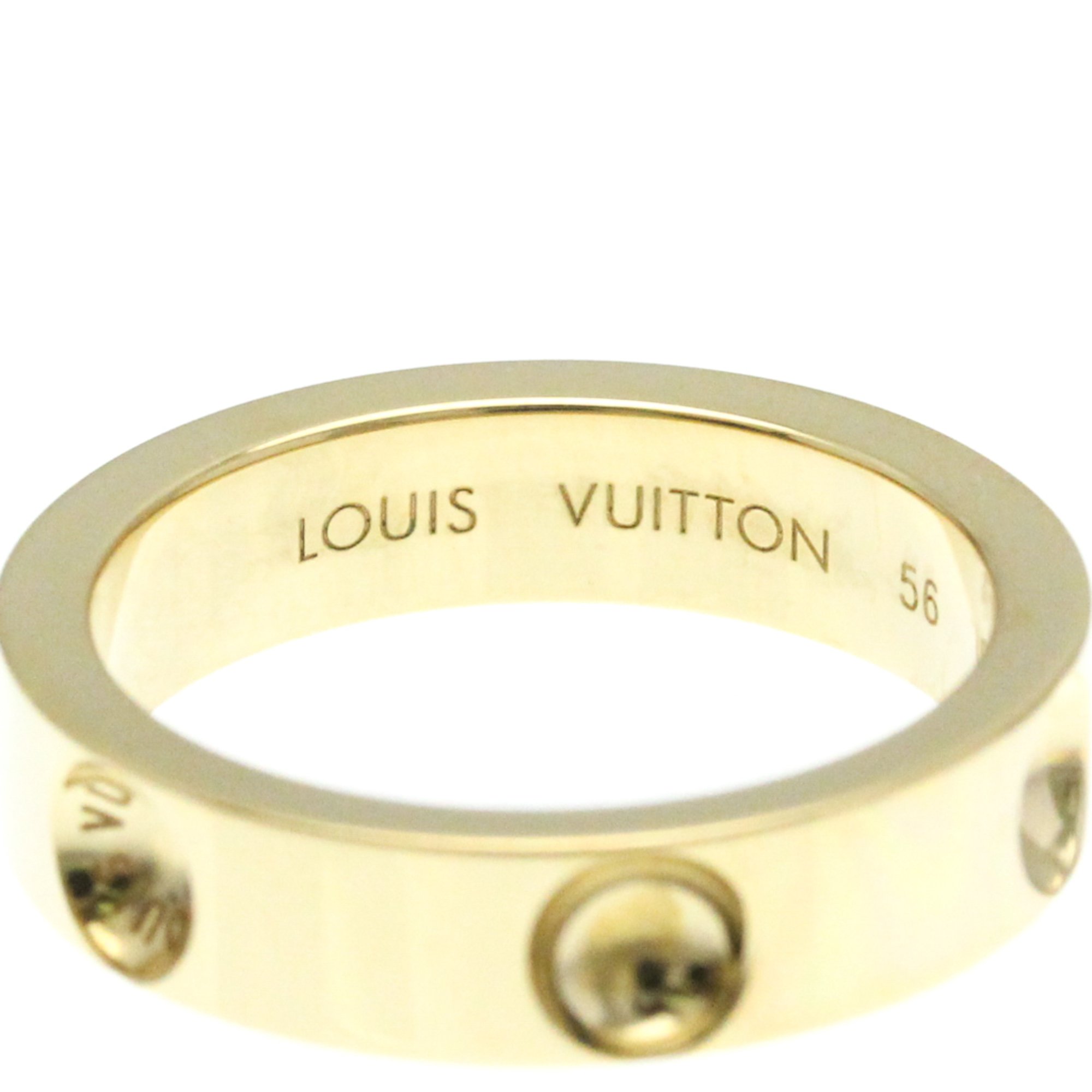 Louis Vuitton Berg Amplant Q9K98D Yellow Gold (18K) Fashion No Stone Band Ring Gold