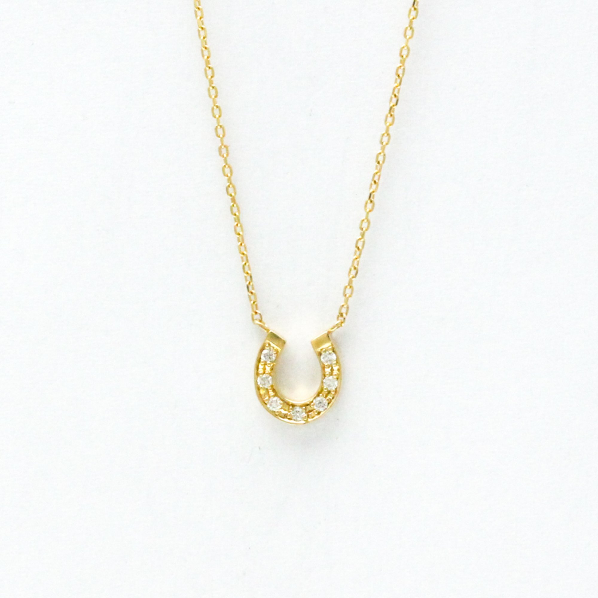 Vendome Aoyama Horseshoe Diamond Necklace Yellow Gold (18K) Diamond Men,Women Fashion Pendant Necklace (Gold)